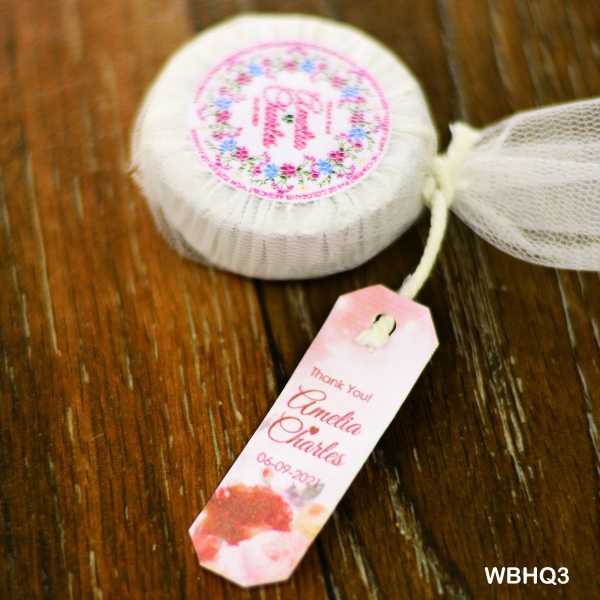 Mini Wedding Soap Favors - Rustic Guest Soaps - Choose your scent - Customize your wrap design -hotel soap size