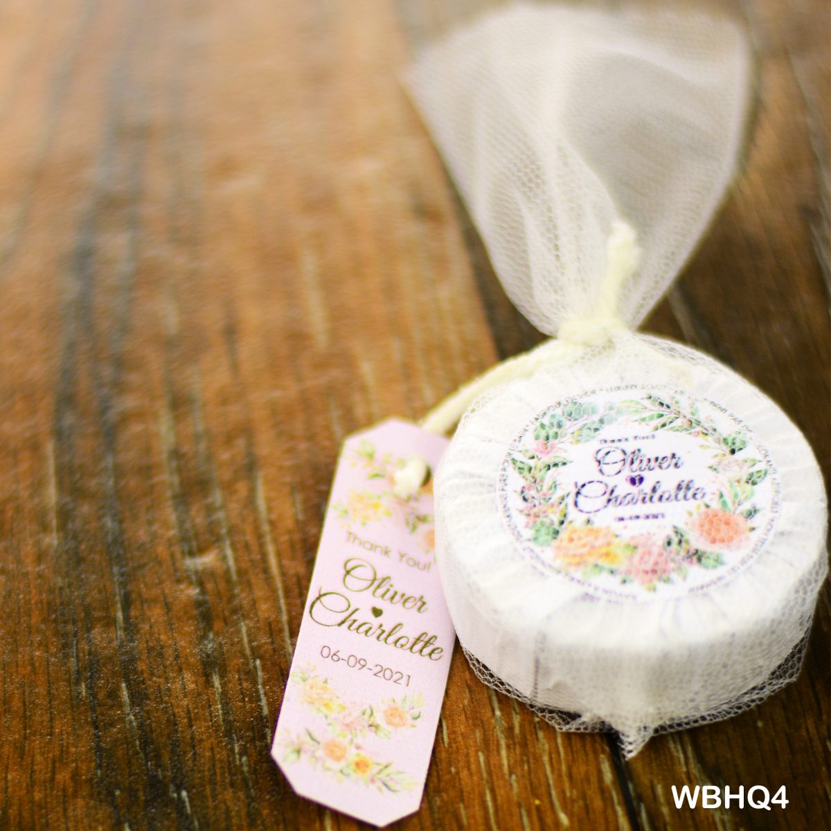 Mini Wedding Soap Favors - Rustic Guest Soaps - Choose your scent - Customize your wrap design -hotel soap size